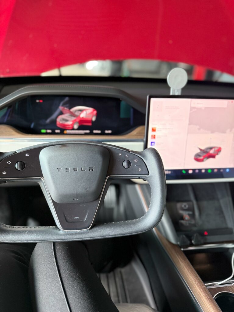 Painel de um carro elétrico